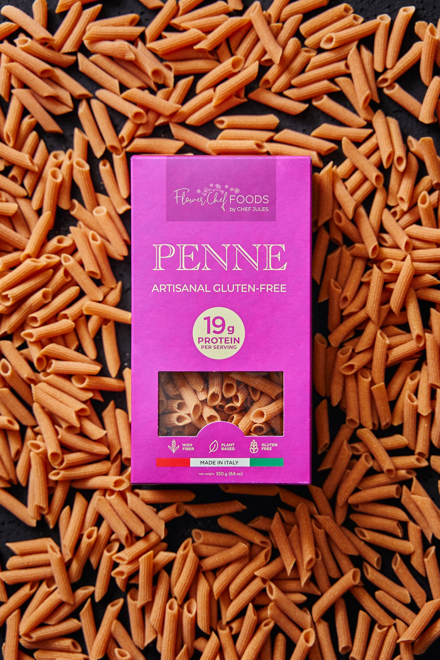 Flower Chef Foods Artisanal Gluten Free Pasta – High Protein Penne Pasta - (Pack of 3)
