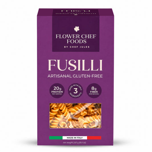 Flower Chef Foods Artisanal Gluten Free Pasta – High Protein Fusilli Pasta  (Single Pack)
