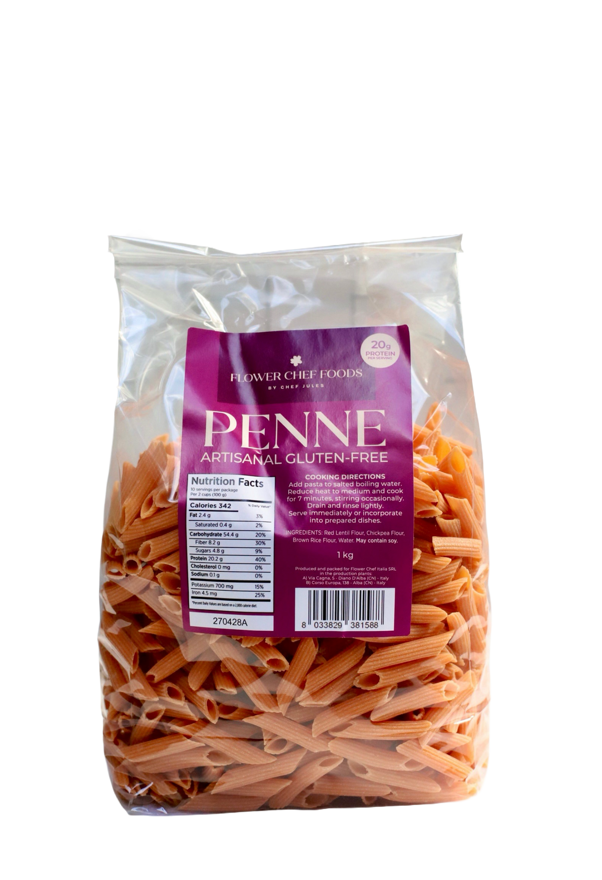 Gluten Free High Protein Penne Pasta_Made in Italy_1KG