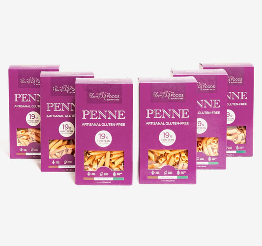 Flower Chef Foods Artisanal Gluten Free Pasta – High Protein Penne Pasta (Pack of 6)